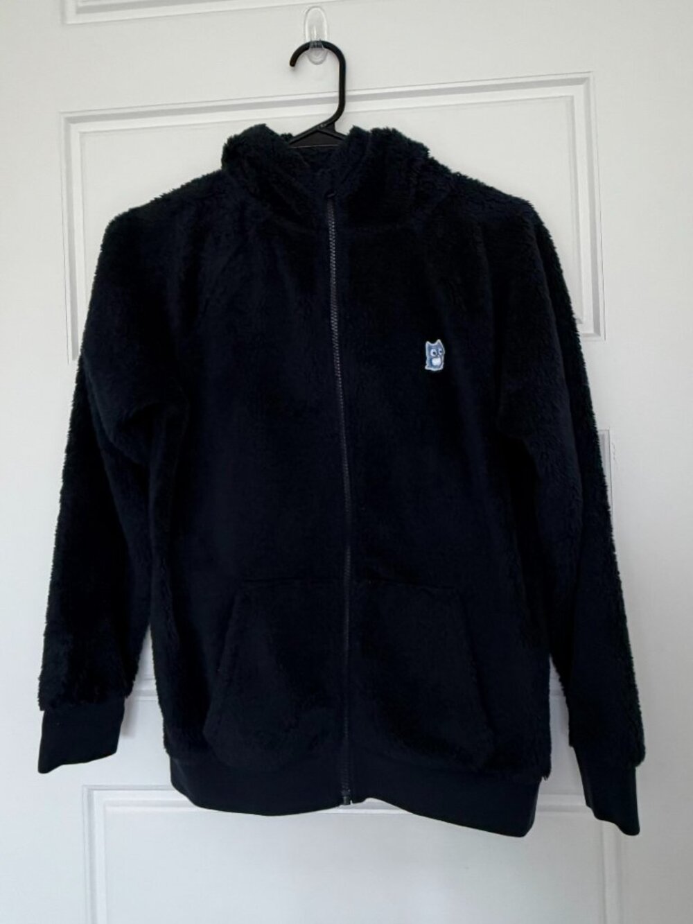 Namuk Kids High Loft Teddy Fleece Hoodie Jacket Youth 11-13 Full Zip Navy Sherpa